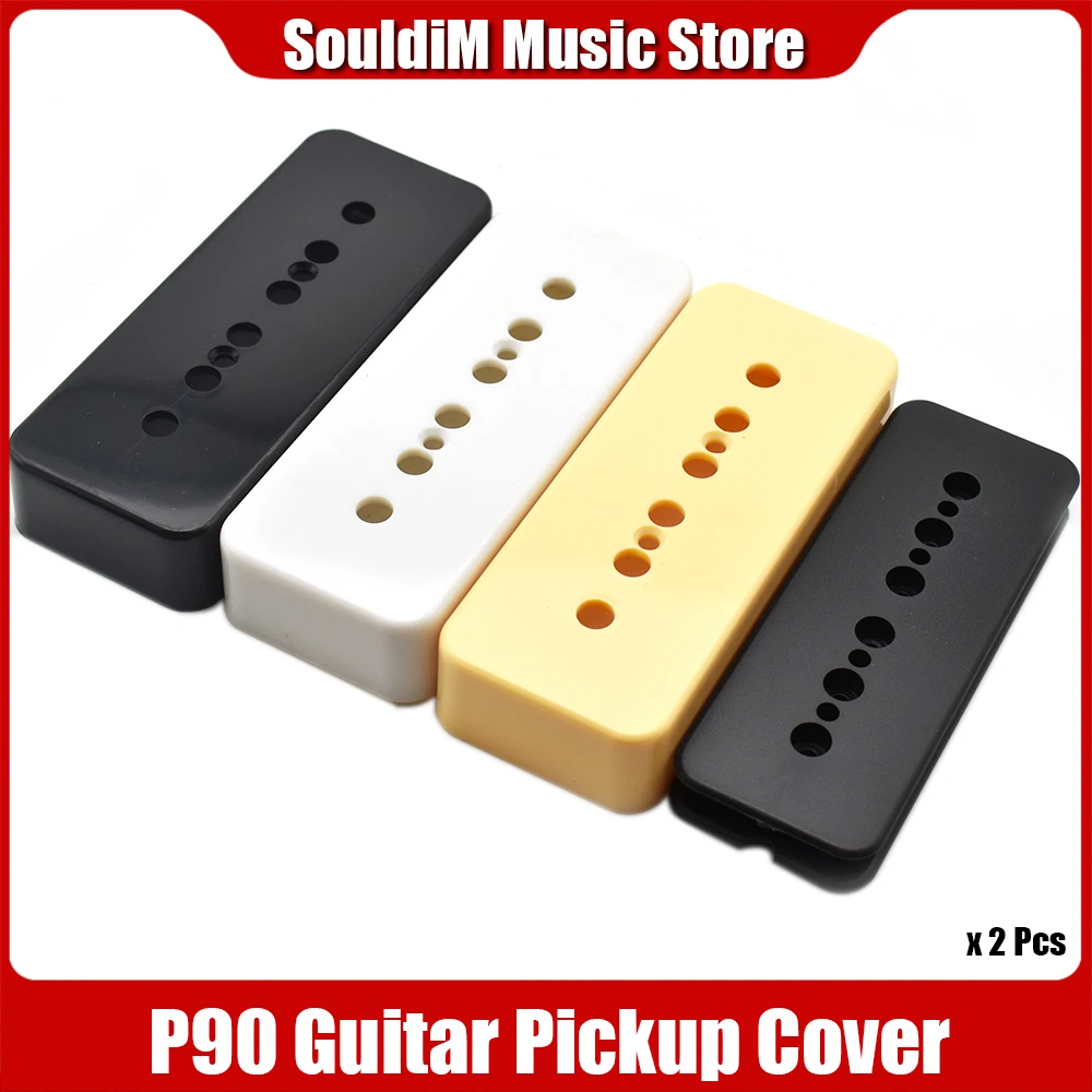 

2pcs P90 Soapbar 6 String Pickup Cover for Electric Guitar Replacement part 50mm/52mm Neck Bridge Pickup Cover with Bobbin