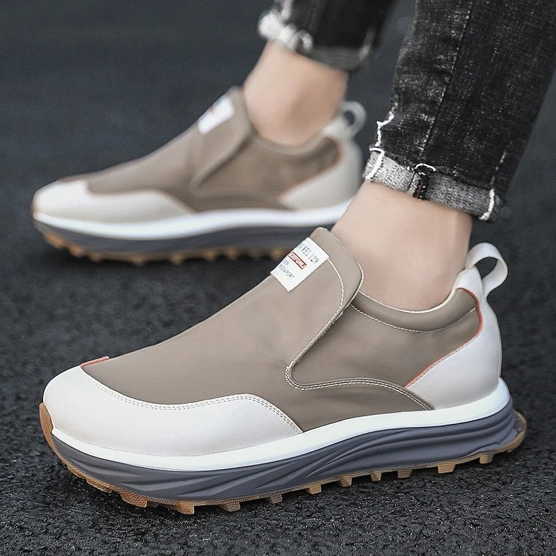 

Men's Platform Increase Shoes Spring New Color Matching Fashion Casual Shoes Slip-on Lazy Loafers Men Trend Sports Shoes Zapatos