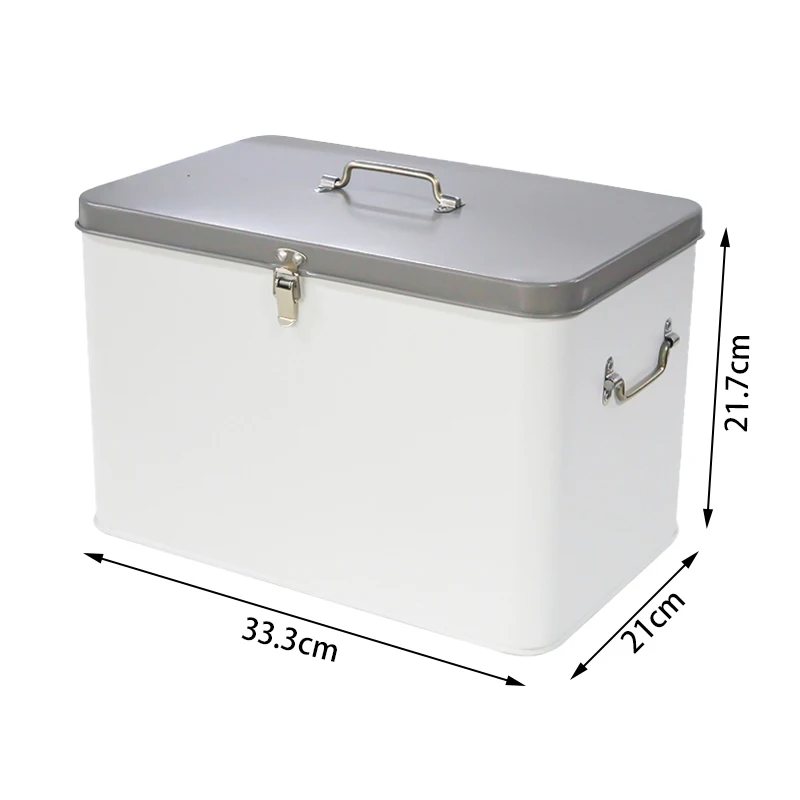 Ящик для хранения большой емкости с крышкой металлический шкафчик офисный ящик