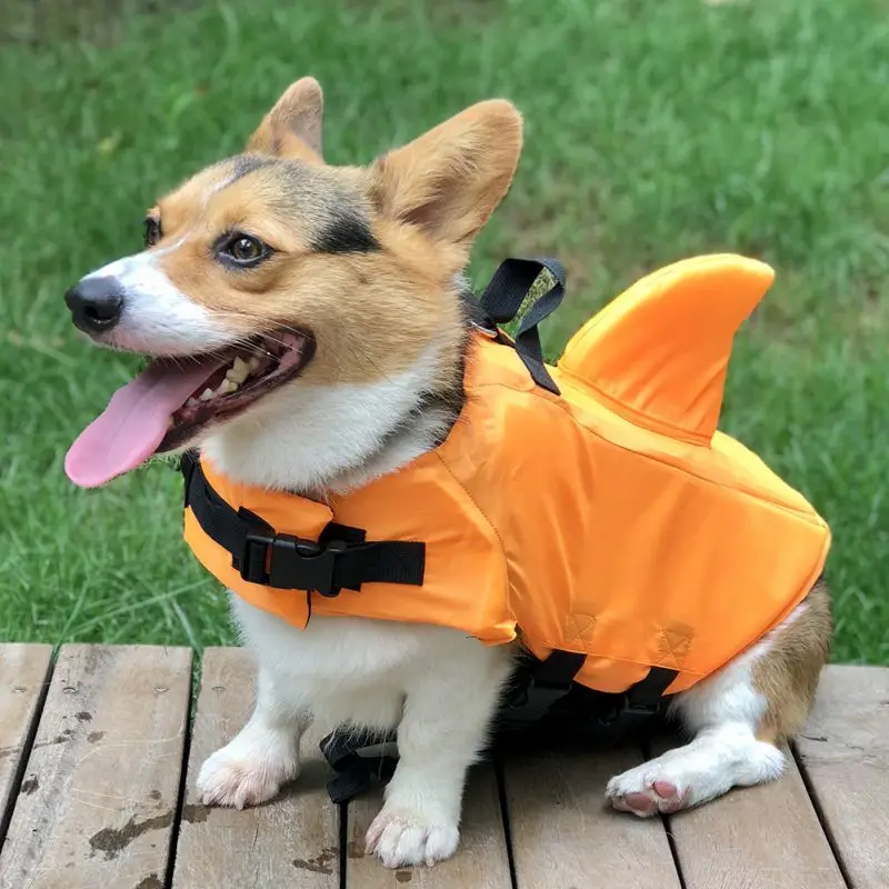 

Dog Life Vest Summer Shark Pet Life Jacket Vest Collar Harness Dog Safety Clothes Dogs Swimwear Rescue Puppy Pets Swimming Suit