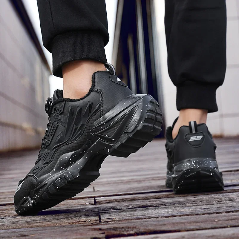 Мужские ботинки новинка 2024 зимние тапочки теплая мужская обувь