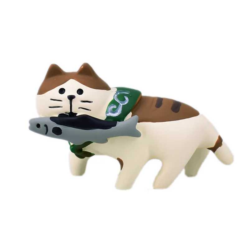 Мультяшный миниатюрный орнамент кошки средней осени для дома машины кафе