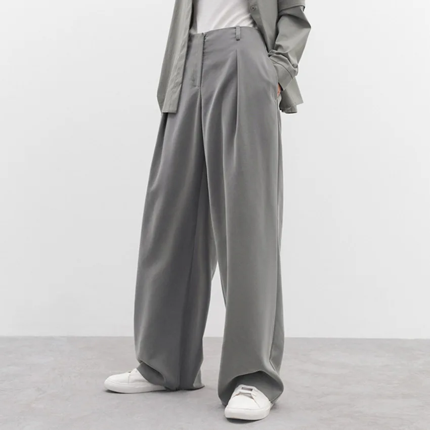 

2023 New High Waist Streetwear Casual Women Trousers Wide Leg Pants Trousers Fashion Loose Solid Pants Spring Autumn Pants