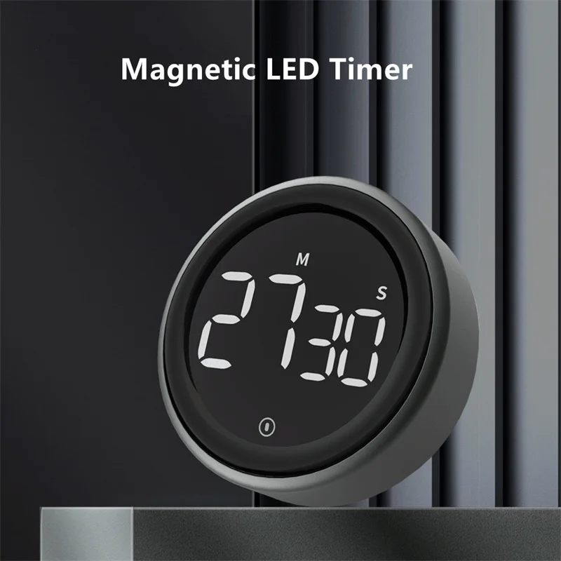 LED Digital Time Alarm Remind Magnetic Counter Manual Electronic Countdown Timer for Kitchen Cooking Shower Study |