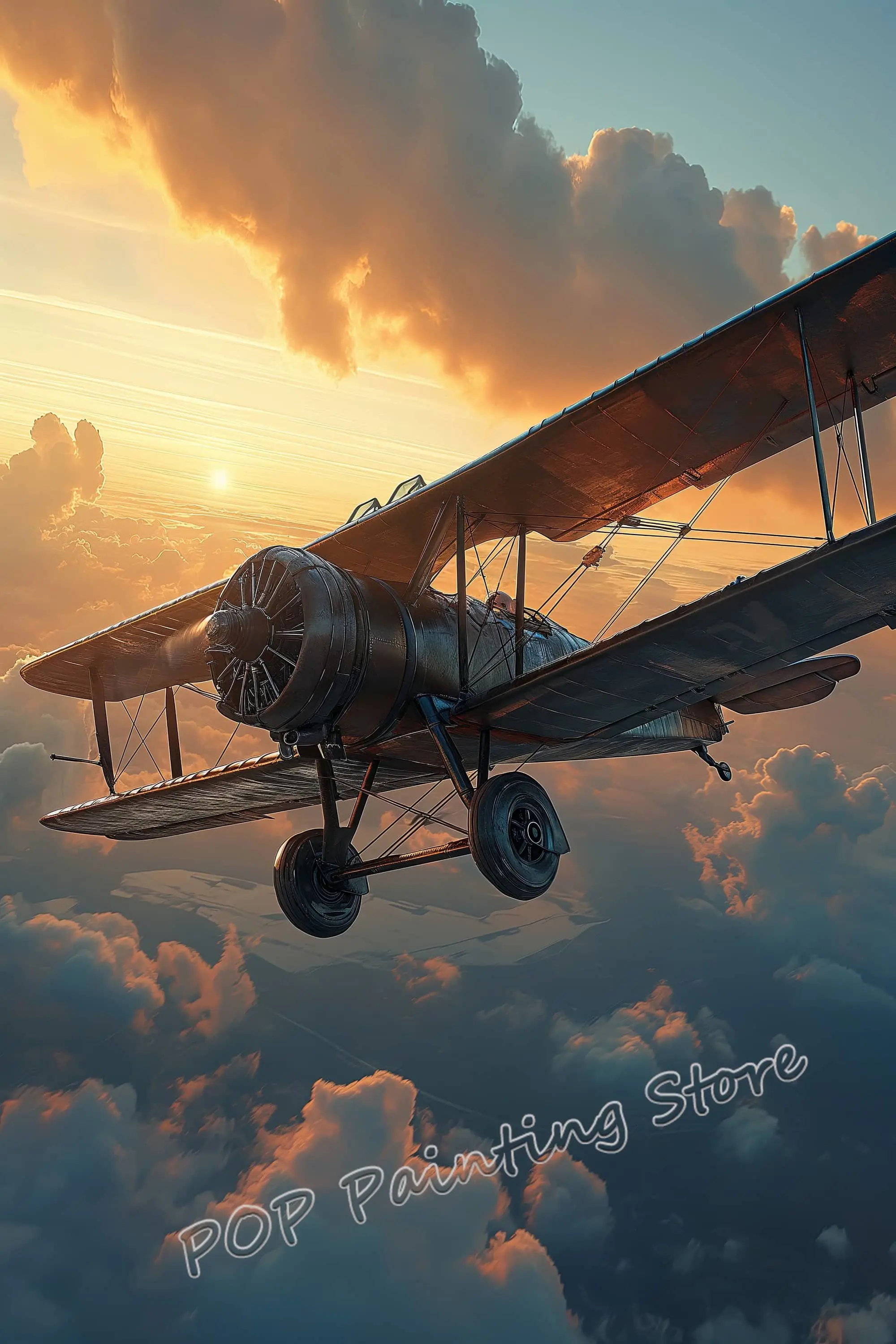 

Печать на холсте "Винтажный самолет"