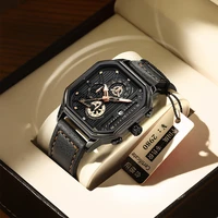 2022 new mens watch swiss top ten square mechanical watch automatic luminous waterproof quartz watch birthday gift