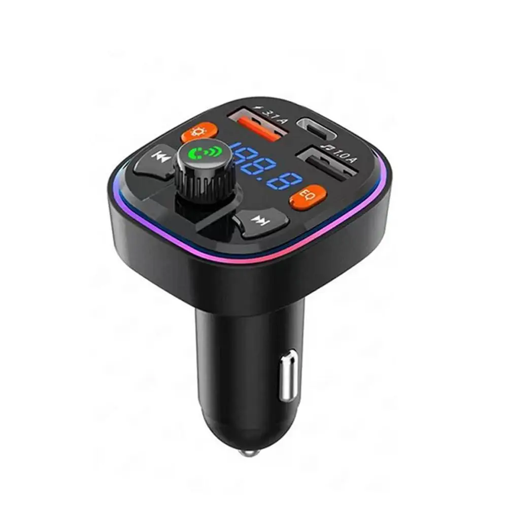 

Bluetooth 5.0 FM Transmitter Car MP3 Player 18W PD Fast Charge Support U Disk Lossless Music Player Wireless Handsfree Car Kit