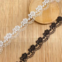 15yards 2 2cm small flowers lace ribbon clothing accessories headdress decorative embroidery water soluble lace