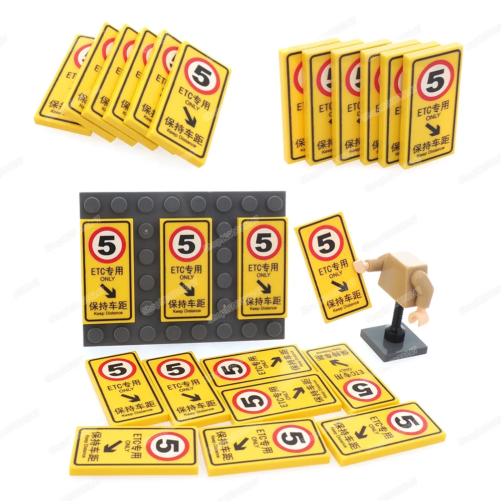 Желтый и т. Д. печатная плитка с индикаторным рисунком 87079 строительный блок 2*4