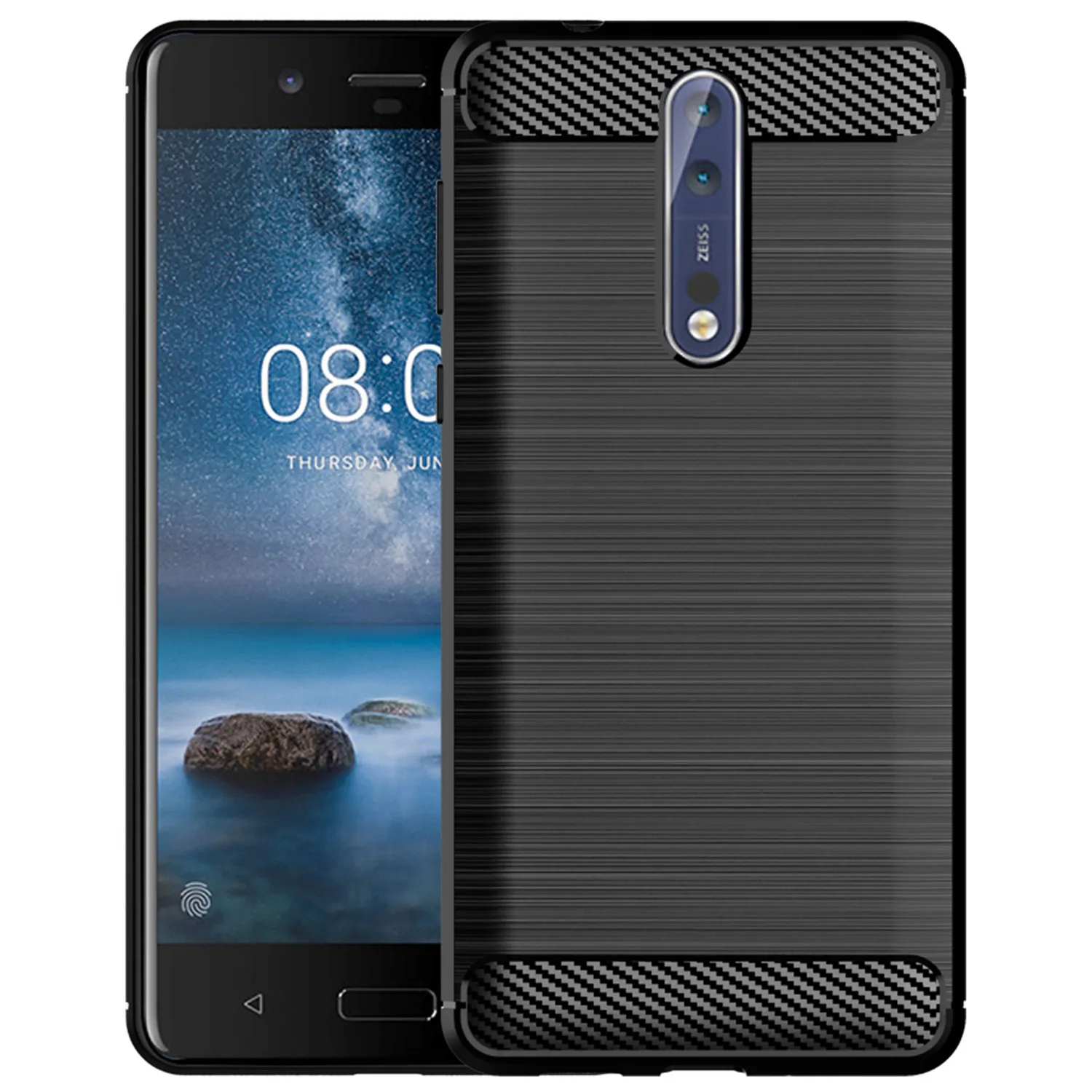 

Luxury Carbon Fiber Case for nokia 8 8.1 8.3 5G Shockproof Mobile Shell For Nokia 8V 5G UW nokia8 Anti-fall Soft Phone Cover