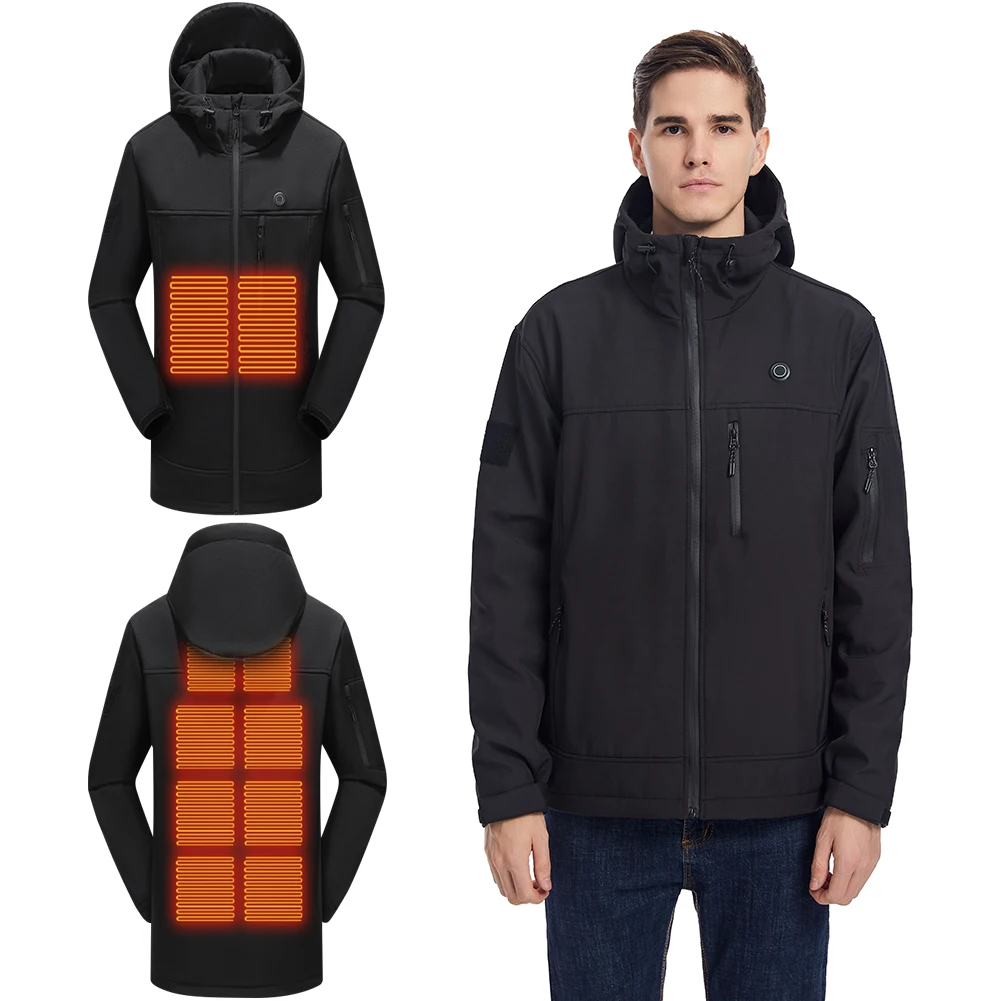 Мужская водонепроницаемая куртка с электроподогревом 3-мя режимами