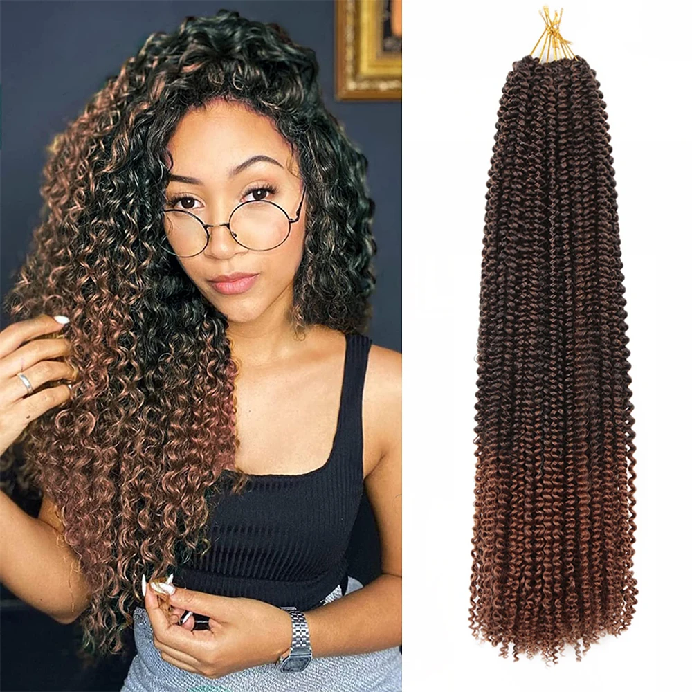 

HeyMidea 22Inch Long Passion Twist Crochet Hair Ombre Water Wave Synthetic Braiding Hair Extensions Crochet Braids For Women