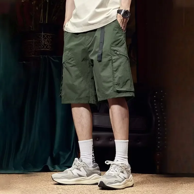 Модные мужские повседневные шорты в корейском стиле свободный крой рабочая