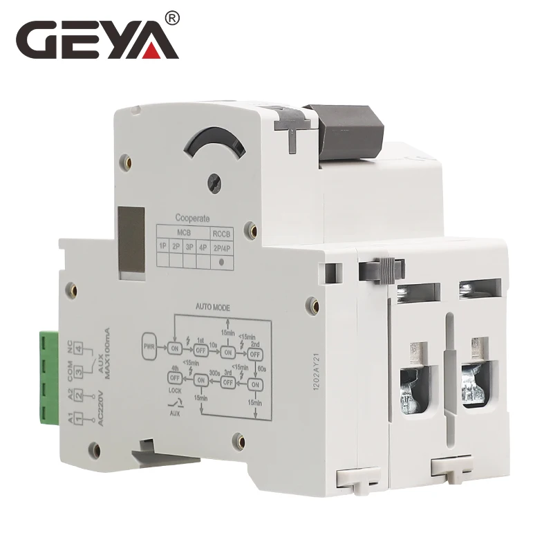 GEYA GRD9L-R Авто перезаряжаемый с Type RCCB RCD ELCB 40A 63A 30 мА 100 300 предохранитель