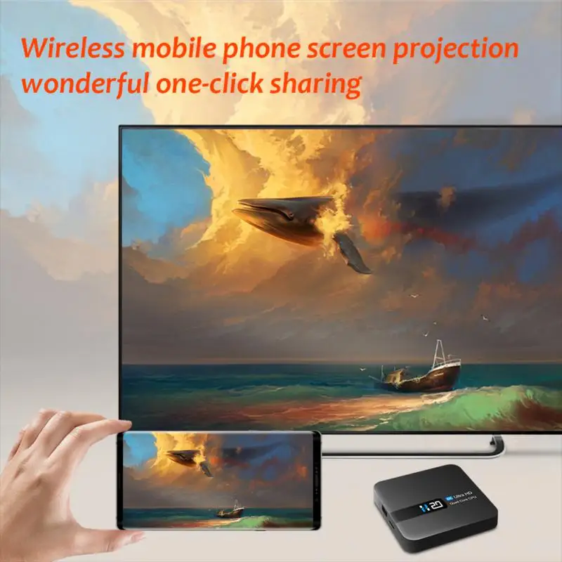 Умная ТВ-приставка H20 Android 2 4 голосовой помощник 4K 3D Wi-Fi 5 8/ГГц Гб ОЗУ 8 ГБ 16