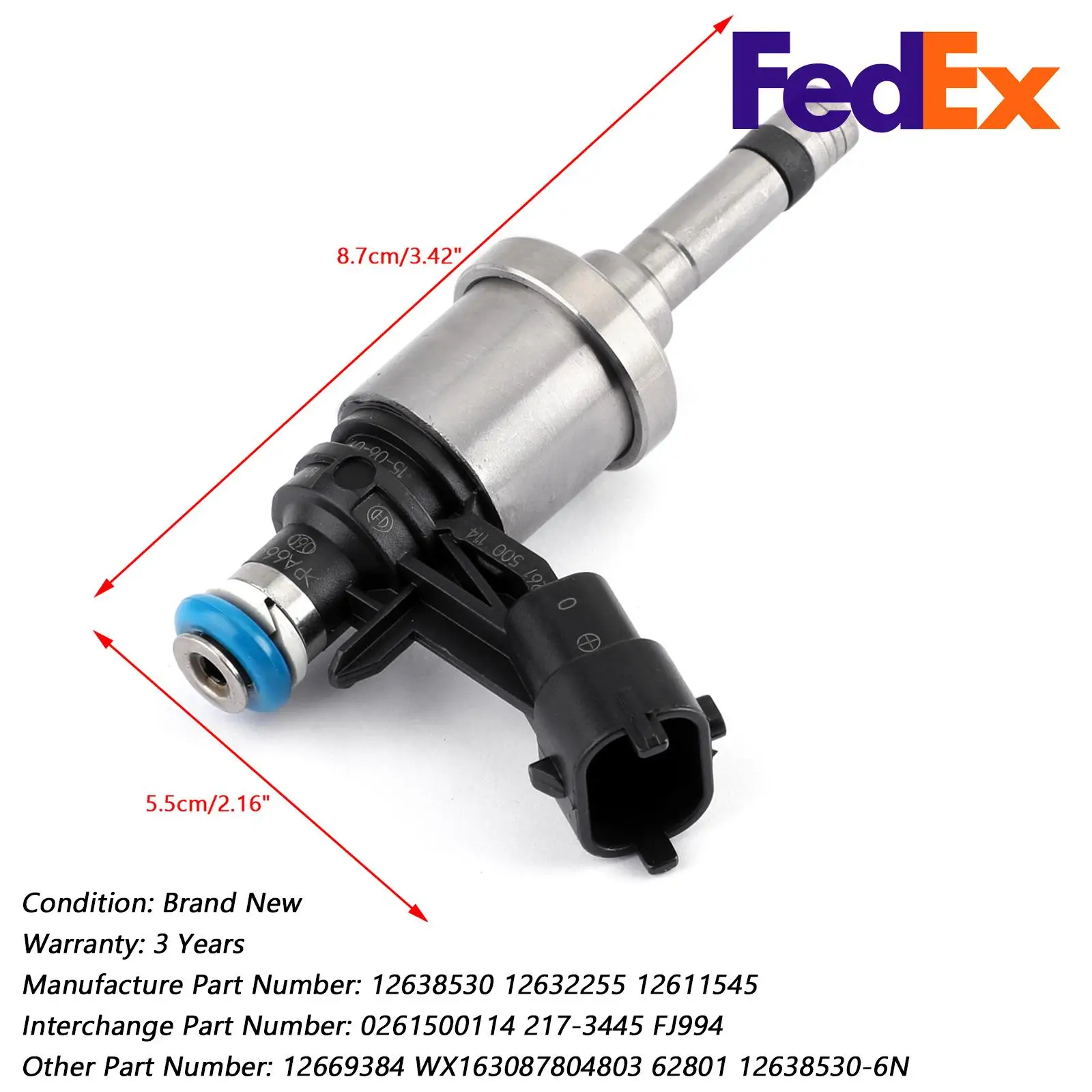 

Artudatech 0261500114 FJ994 6x Fuel Injectors For Chevrolet Camaro Traverse Acadia CTS 3.6L 12638530 217-3445 12669384