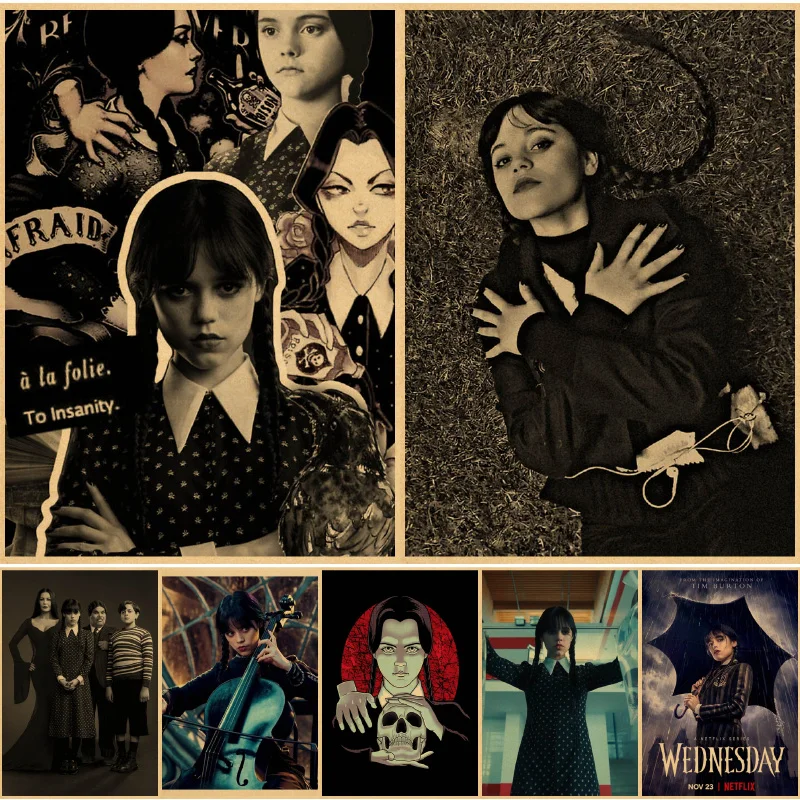 

Американская ретро-пленка Adams, постер из крафт-бумаги, украшение для спальни, подвесная, Искусство жизни, наклейка на стену