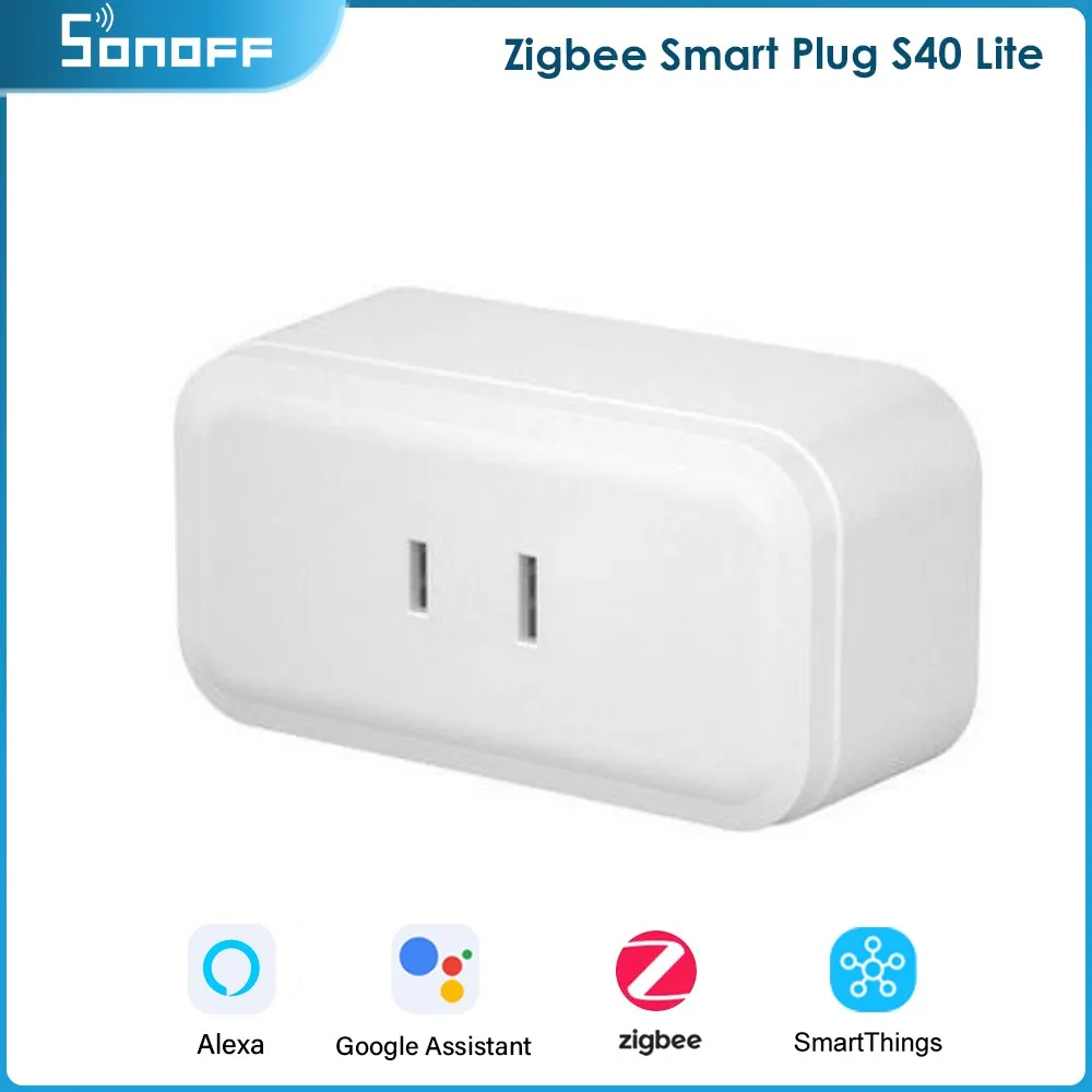 

Смарт-розетка SONOFF Zigbee серии iPlug S40 Lite, 15 А, дистанционное/Голосовое управление, работа с умными вещами, Philips, Hue, Alexa, Google Home