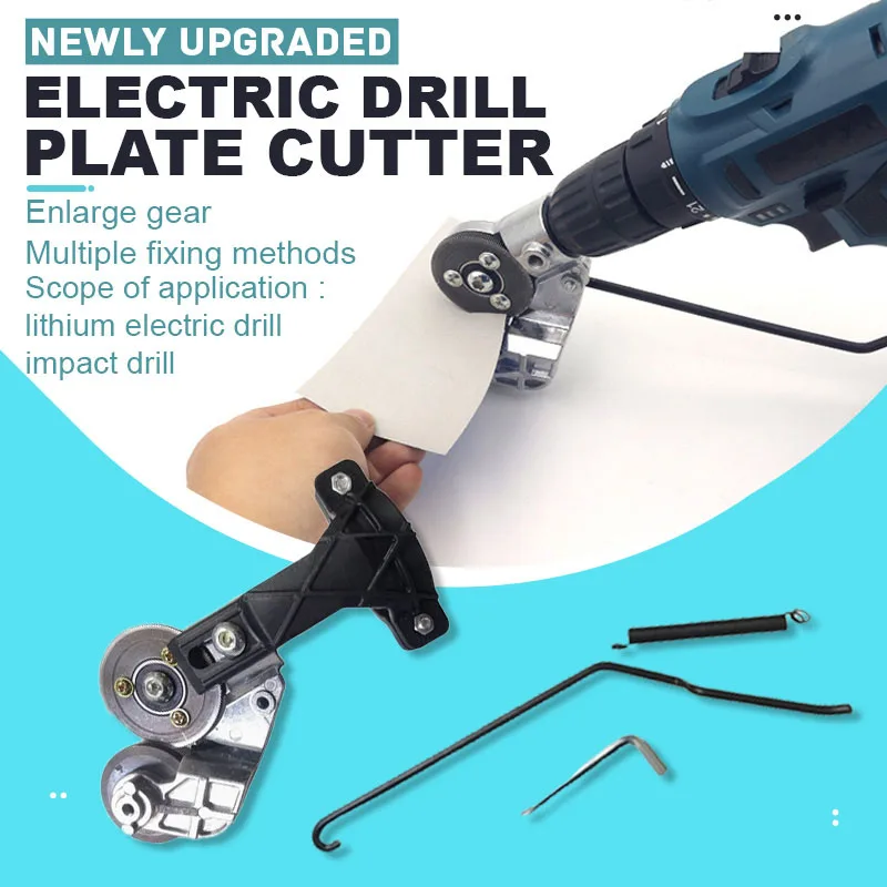 

Electric Drill Plate Cutter Attachment Metal Sheet Cutter Nibbler Saw Cutter Free Cutting Tool Nibbler Sheet Metal Cut Scissors