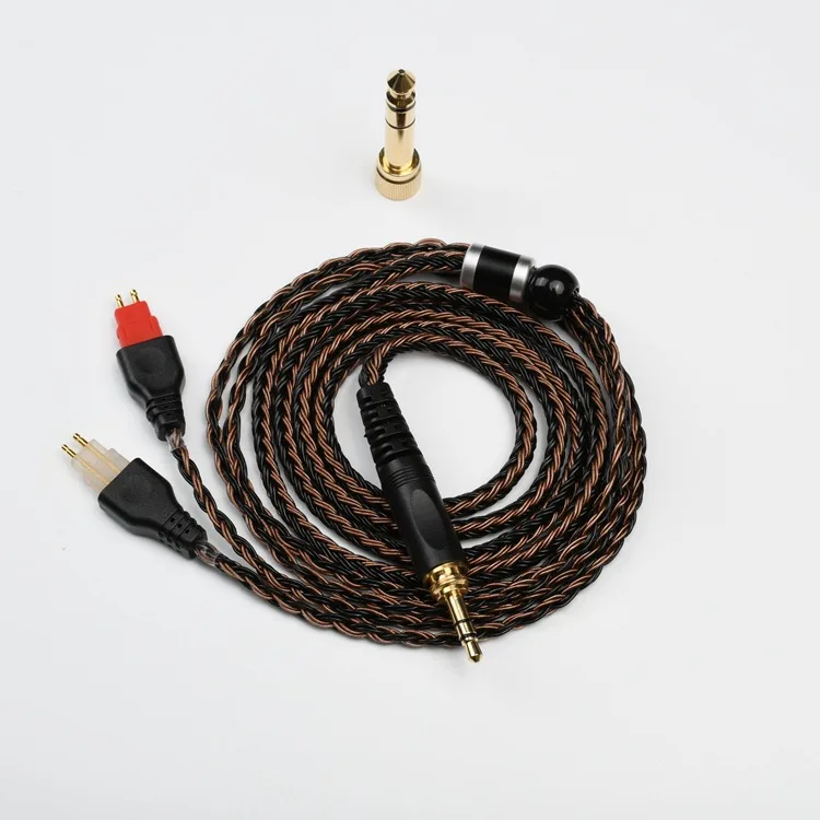 

16 strands of single crystal copper silver-plated wire headphone upgrade line Senhai HD60 to 6.3 series DIY audio cable