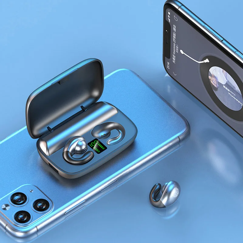 

Беспроводные наушники TWS Bluetooth V5.3, наушники с крючком, басовые стереонаушники, открытые наушники-вкладыши, серьги, беспроводные Bluetooth-наушни...