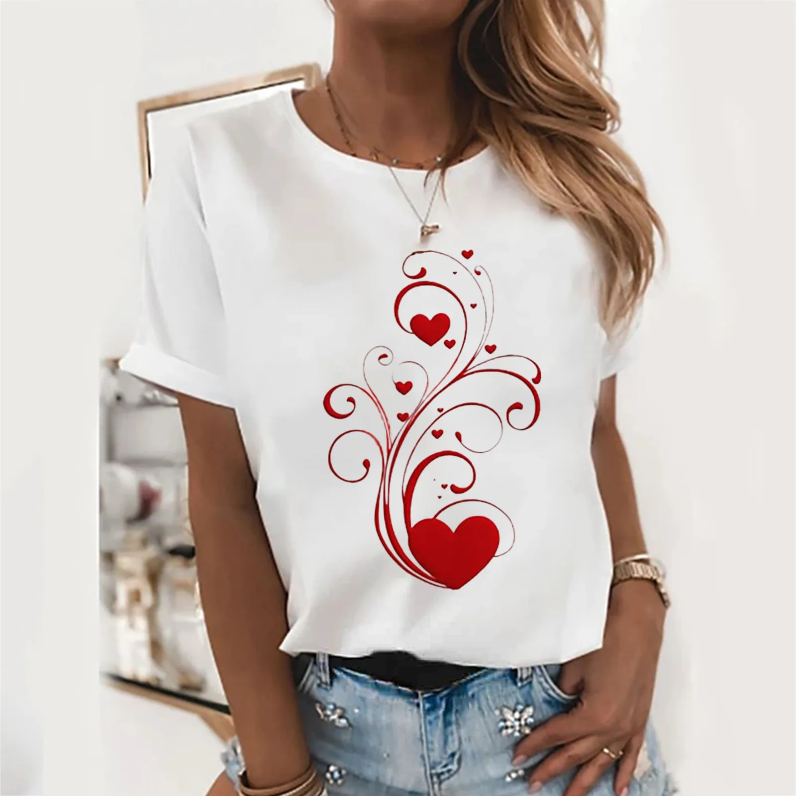 

Футболка женская Повседневная с длинным рукавом и круглым вырезом