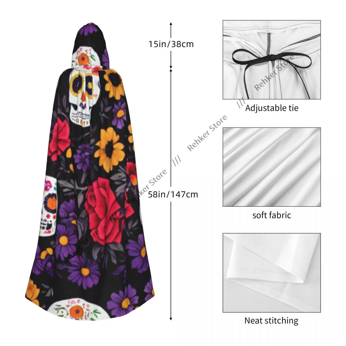 Дневной мертвой плащ с капюшоном для косплея