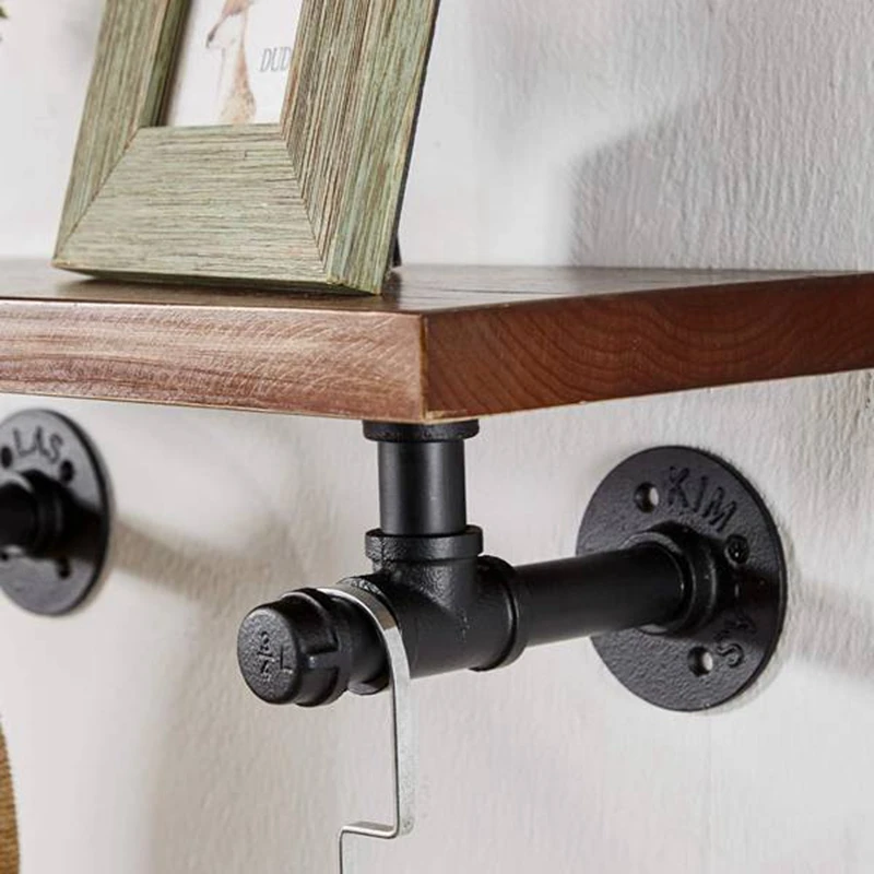 

HOT Floating Shelf Bracket , Set Of 2 Wall Mounted Shelves Bracket Rustic For Living Room Bathroom Kitchen And Office