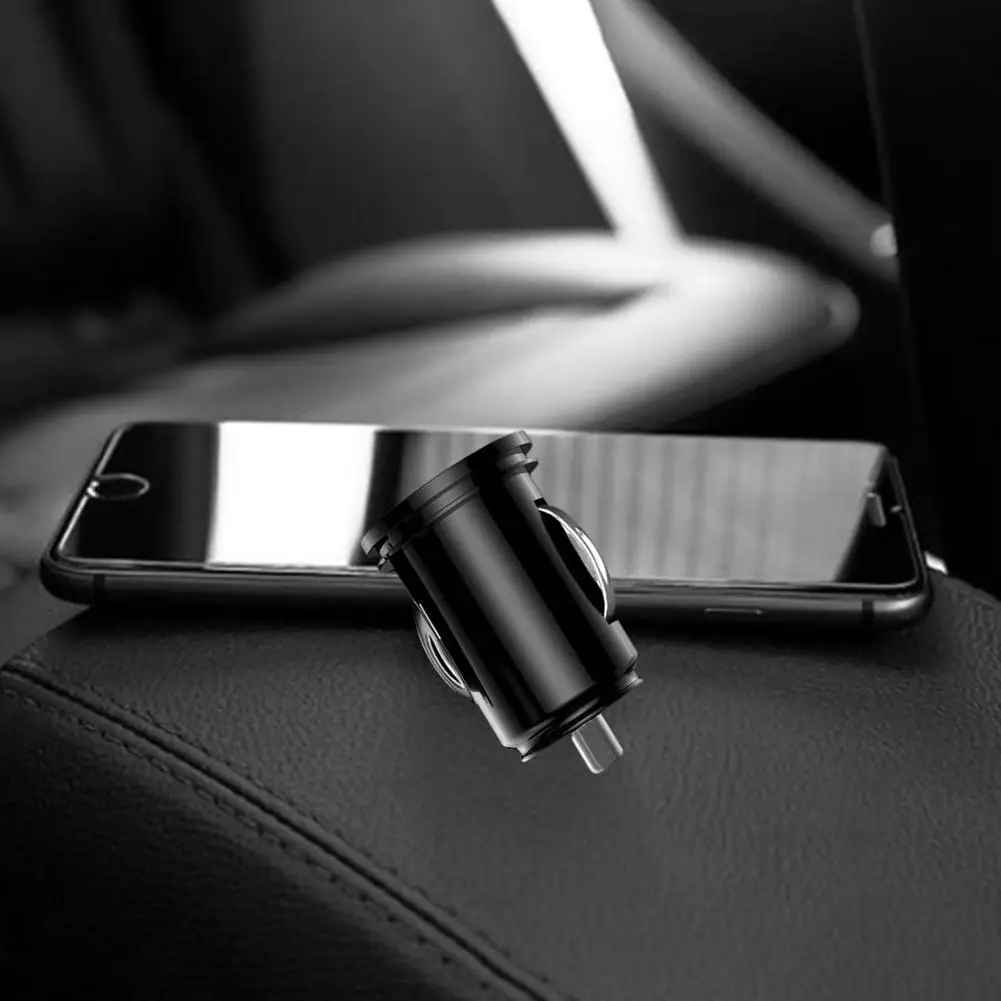 

2.1A 12V Dual USB Car Charger Mini Bullet 2 Port Cigarette Lighter Adapter Charger USB Power Adapter For All Smart Phones C2B2