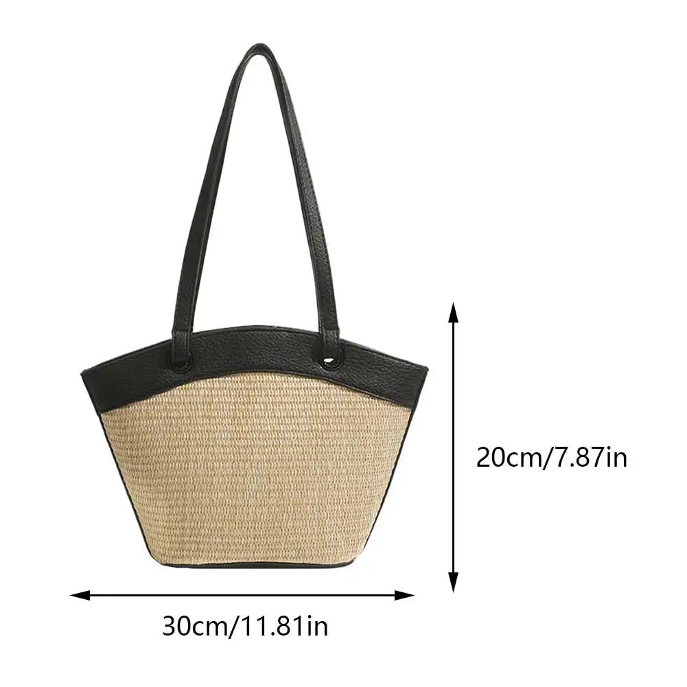 Соломенная сумка для женщин 2024 пляжная через плечо из рафии сумки ротанга