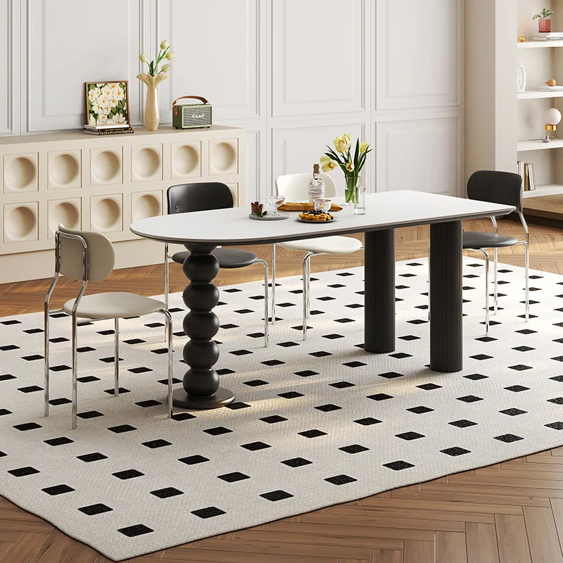 Французский винтажный обеденный стол из массива дерева итальянский минимализм