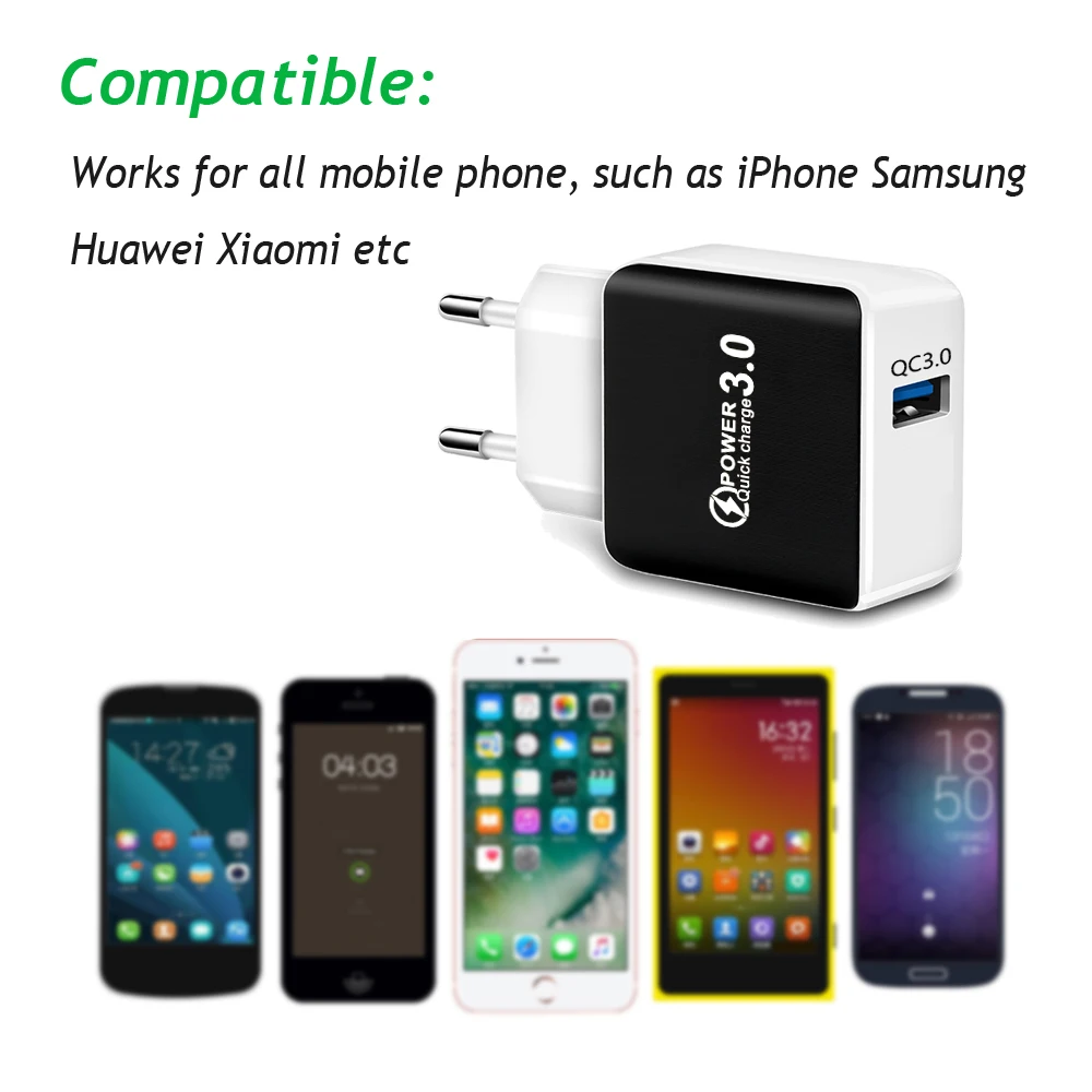 ANDWING QC3.0 PD 18 Вт быстрое зарядное устройство Type-c зарядная головка для Apple Android