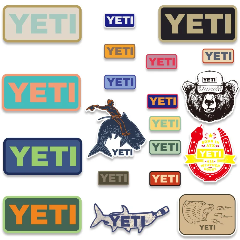 Фото Наклейки YETI для блокнота, 20 шт., канцелярские принадлежности, винтажные наклейки, материал для скрапбукинга, эстетические принадлежности для рукоделия №1