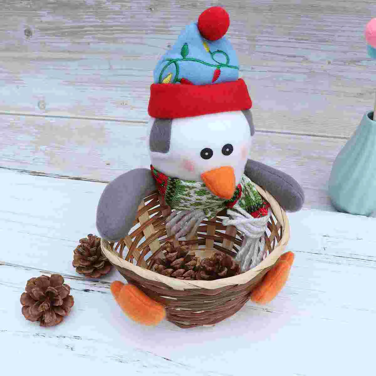 

1 Pc Candy Storage Basket Cartoon Portable Candy Container Storage Box Storage Basket for Xmas Decor