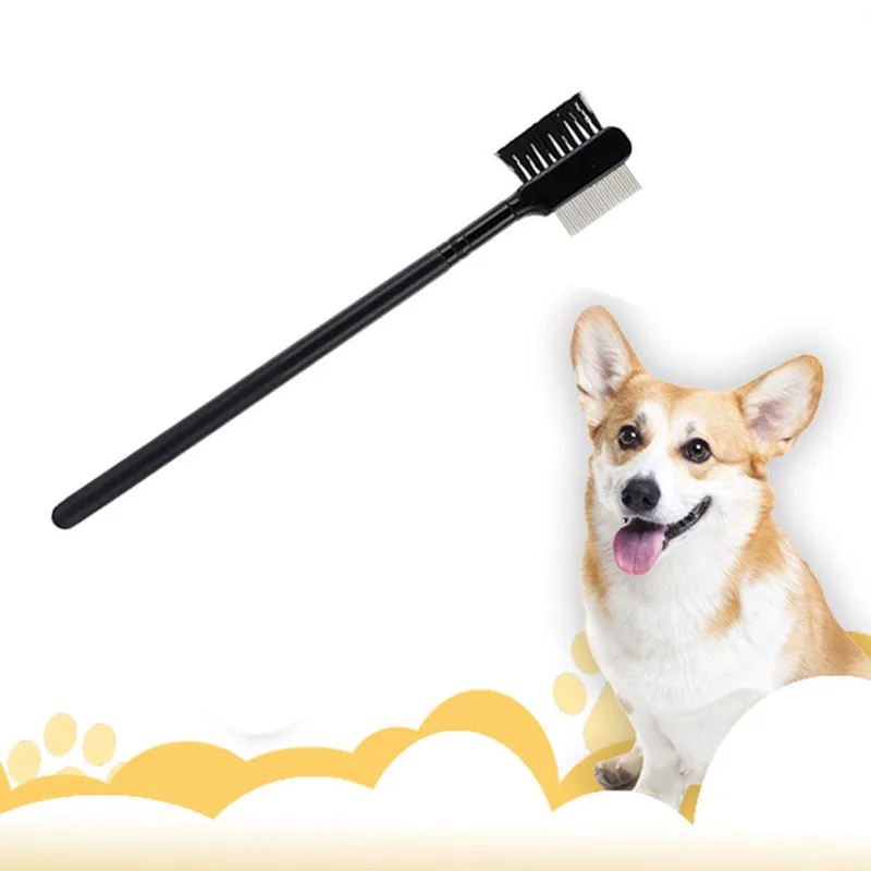 

Многофункциональная щетка для ресниц, расческа для ресниц с длинной ручкой, черная, для ПЭТ, прочная, из дерева/нержавеющей стали