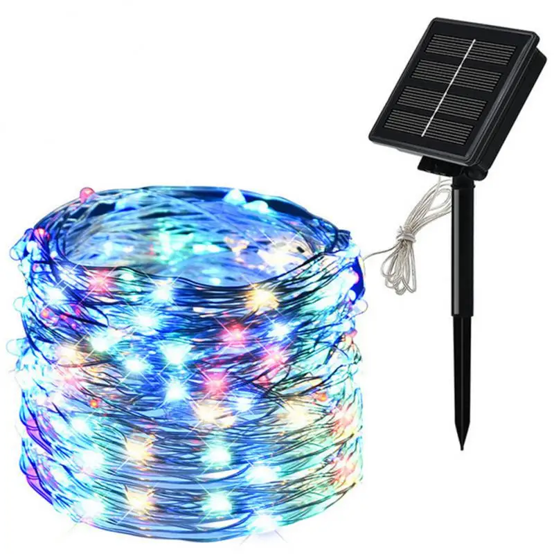 

Holiday Christmas Party Garland Yard Decoration 7/12/22/32 M Led Solar Light Outdoor Waterproof Fairy Garland Fairy Light String