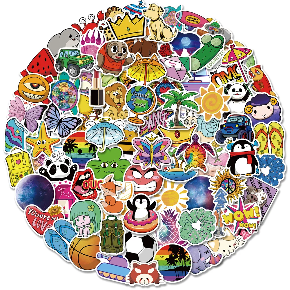 

10/30/50 шт., водонепроницаемые наклейки в виде животных