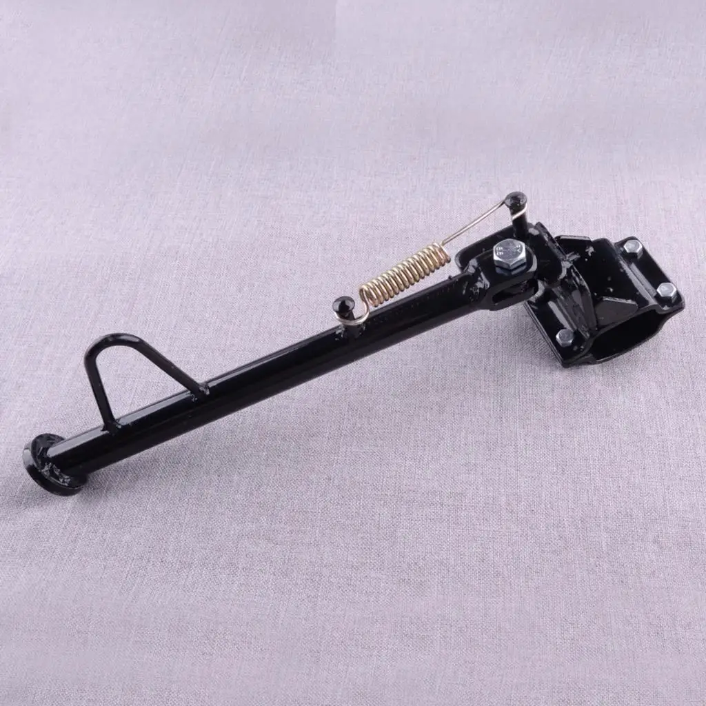 

Black Motorcycle Power Support Kickstand Brace Parking Side Stand Leg Foot Iron Fit for ATV Quad Bike Buggy