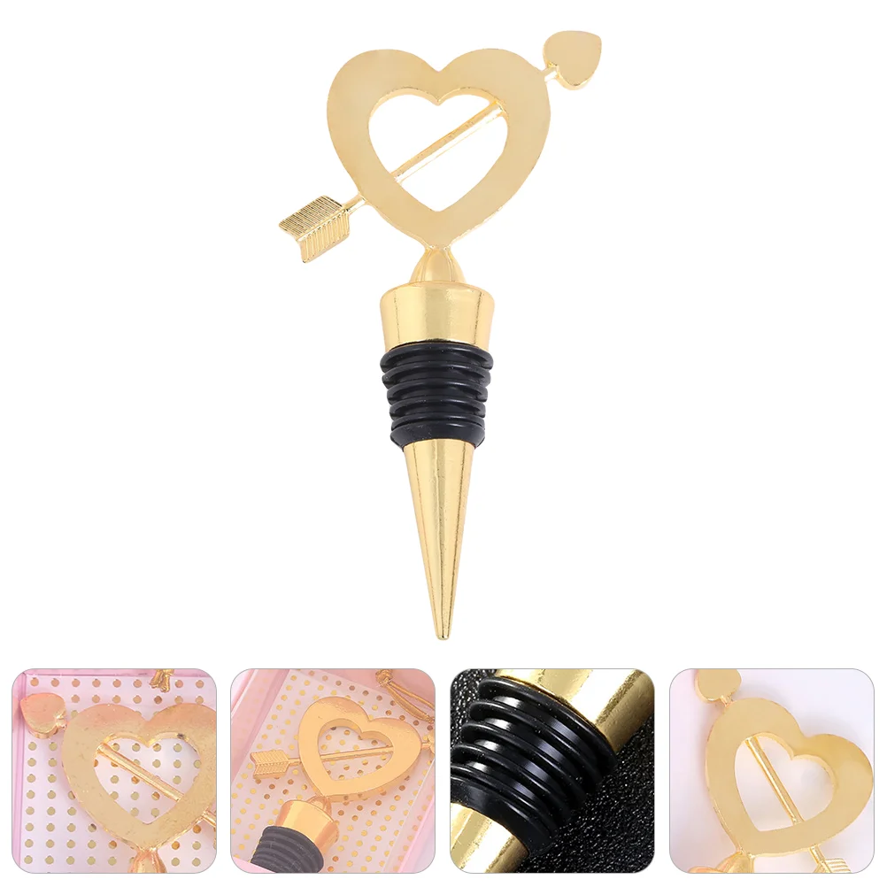 

1 Pc Metal Bottle Stopper Heart Shape Valentine's Day Wedding Gift