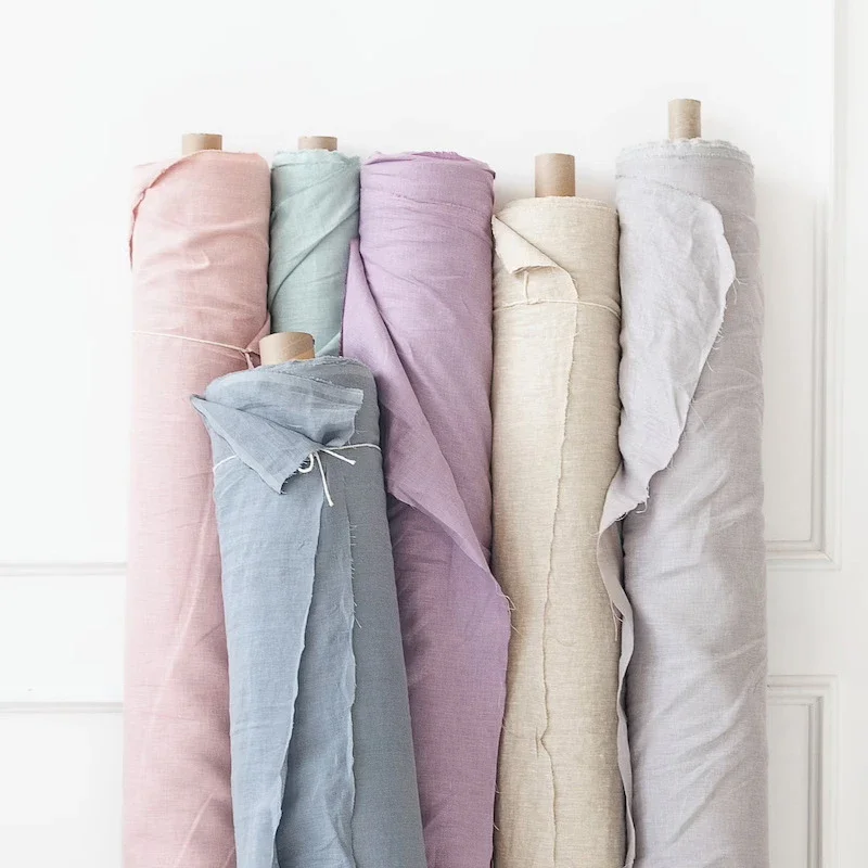 

Simple&Opulence 100% Linen Fabric Sewing Cloth Fabric For DIY Handmade Natural Flax Clothing Sewing Supplies Meter/Roll 200x100
