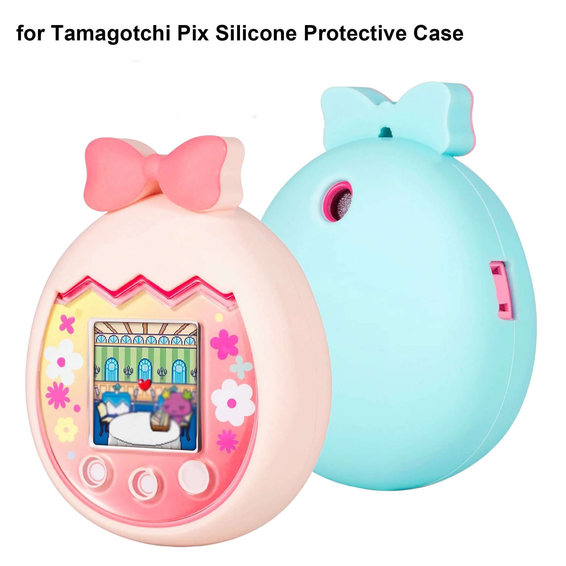 Фото Силиконовый защитный чехол для Tamagotchi Pix Virtual Pet Machine, мягкий чехол-накладка, защита от падений и царапин, чехол для игровой консоли Pet Game Console №2