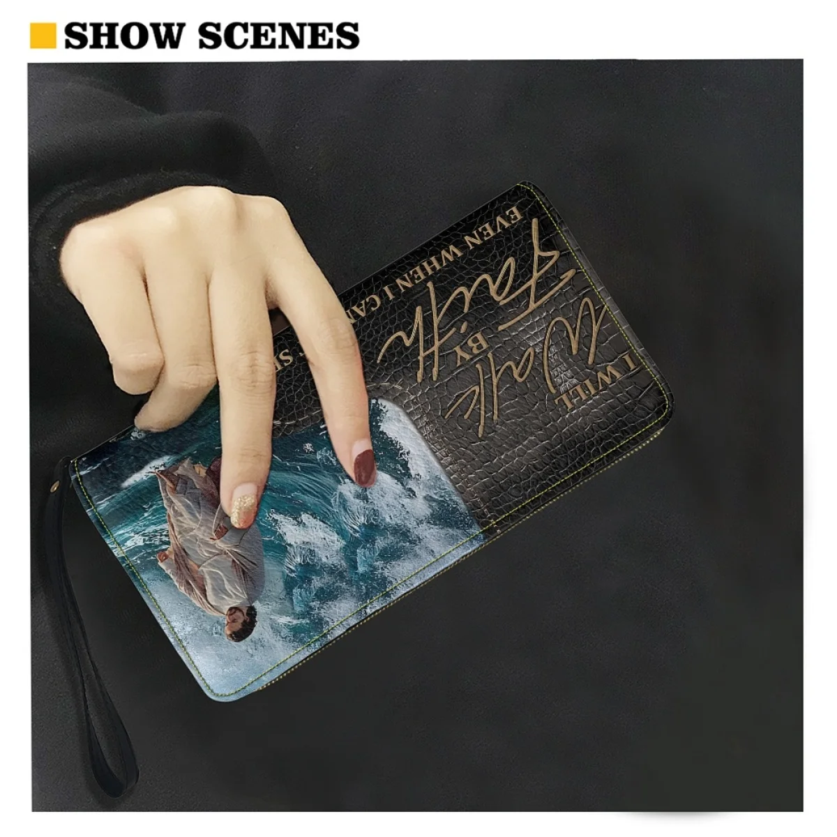 Женский кошелек из ПУ кожи с изображением Иисуса