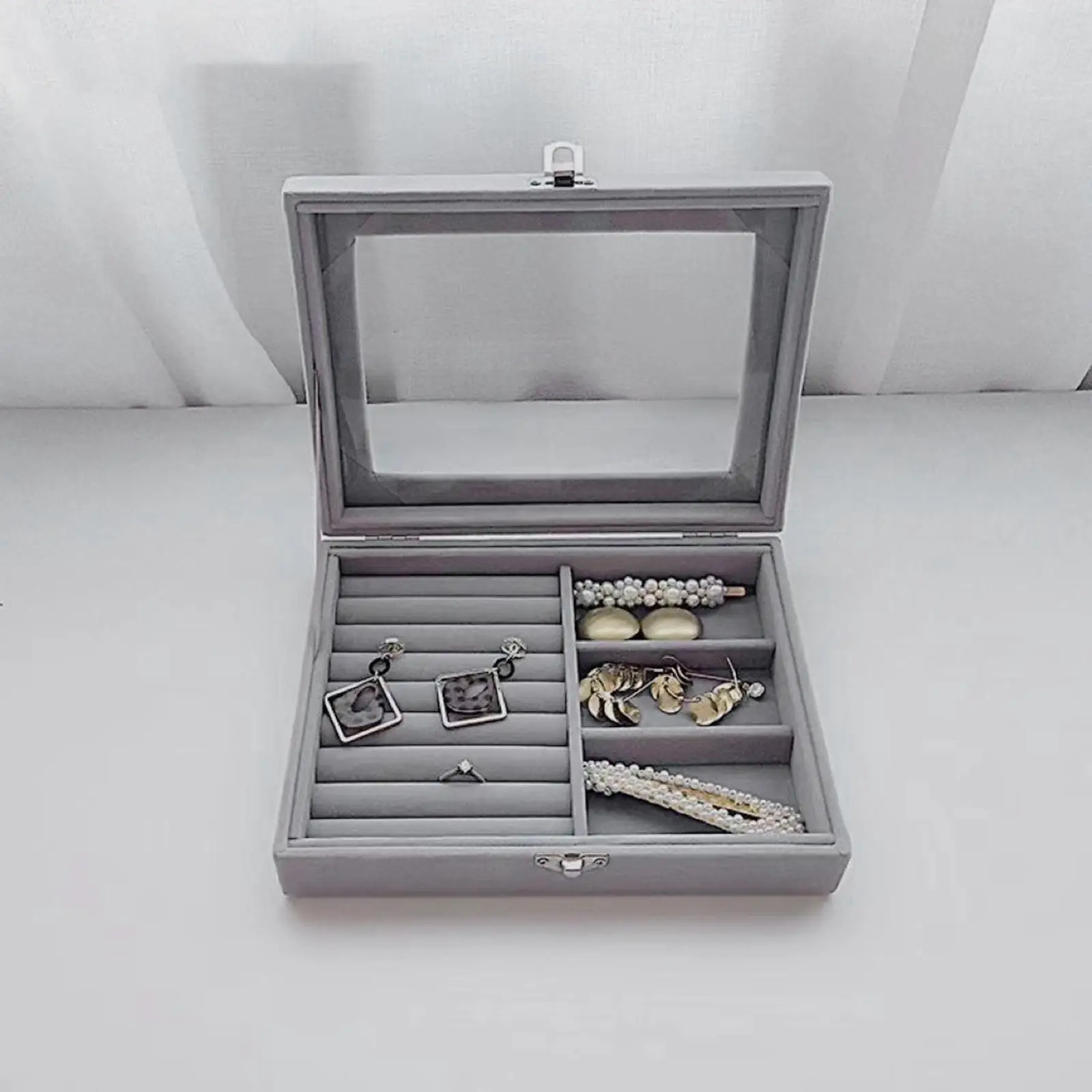 Портативный органайзер для ювелирных изделий шкатулка с крышкой и замком