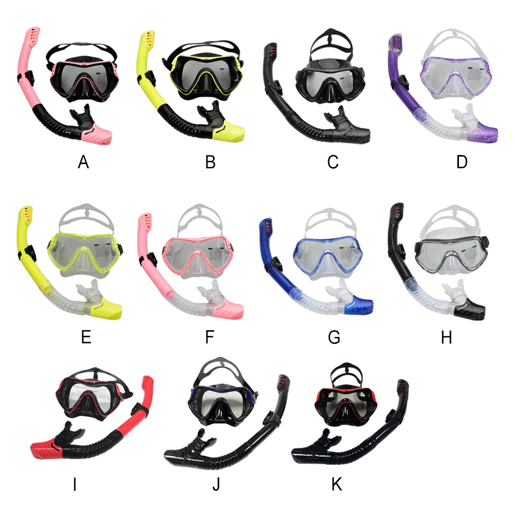 

Diving Glasses Removable Professional Elastic Strap Swimming Snorkelling Underwater Goggles with Breathing Tube