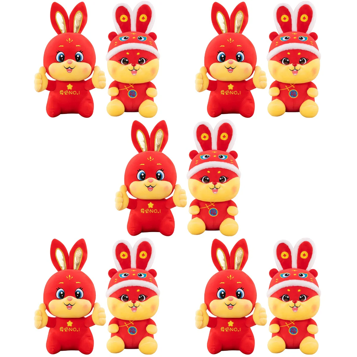 

10 Decorative Rabbit 2023 Year Rabbit Cotton Stuffed Bunny Kids Rabbit