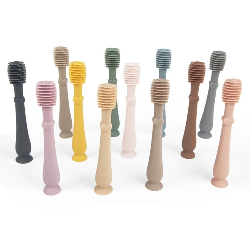 

Dental Care Toothbrush Baby Training Oral- Care Silicone Toothbrush for 0-2 Years Infant Children Teeth Gum Tooth Brush BX0D