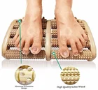 5 рядов и деревянным стволом Ролик древесины уход за рефлекторный массаж расслабиться массажер рельеф Подарочный Spa антицеллюлитный массажер для ног Уход за ногами