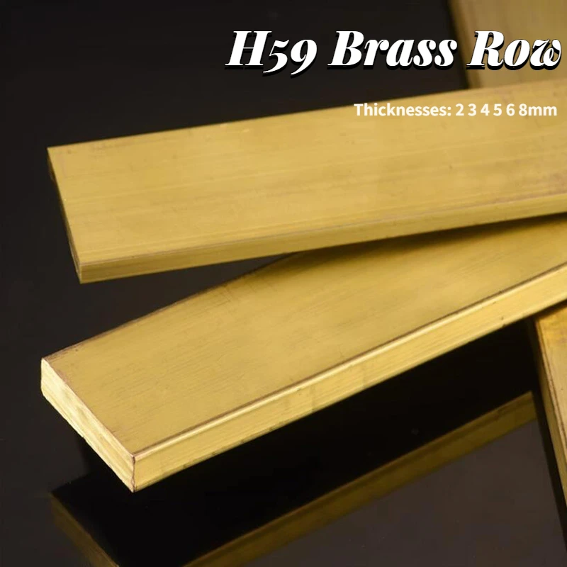 

1PCS Length 500mm H59 Brass Flat Bar Plate Strip Thicknesses 2mm 3mm 4mm 5mm 6mm 8mm Pure Copper Solid Metal Plates Material