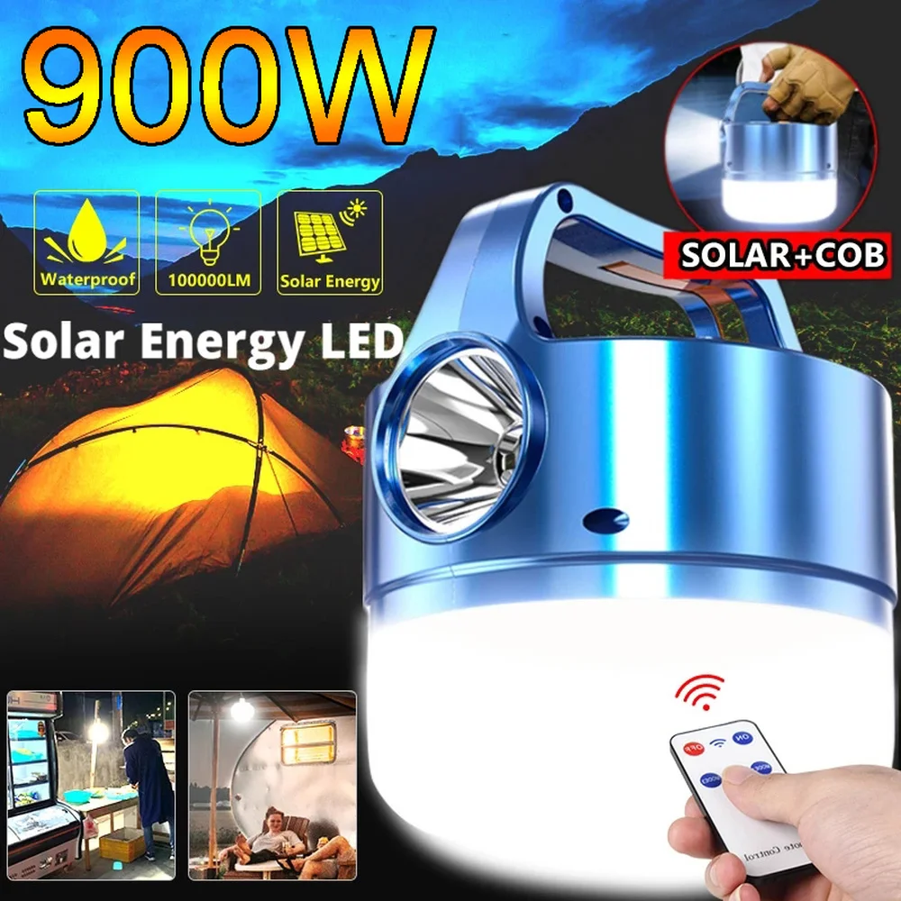

Portable Tent Camping Lanterns Flashlight Lights For Emergency Lamp Solar Power Rechargeable Light 900watts Outdoor Camp