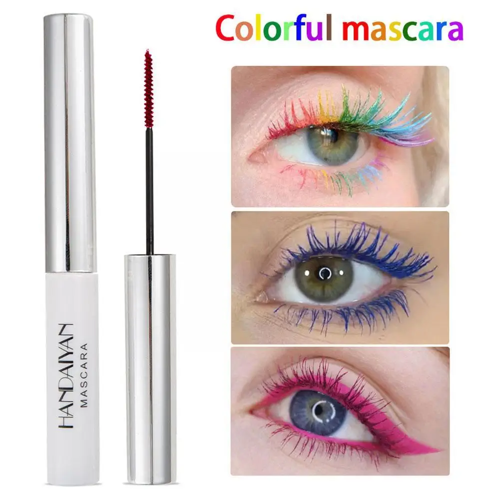 

Colorful Eyelash Mascara Waterproof Eye Lashes Extension Lengthen Colors Green White Curling Cosplay Cosmetic B7y2